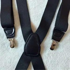 Dockers | Accessories | Dockers Mens Solid Black Suspenders 48 | Poshmark